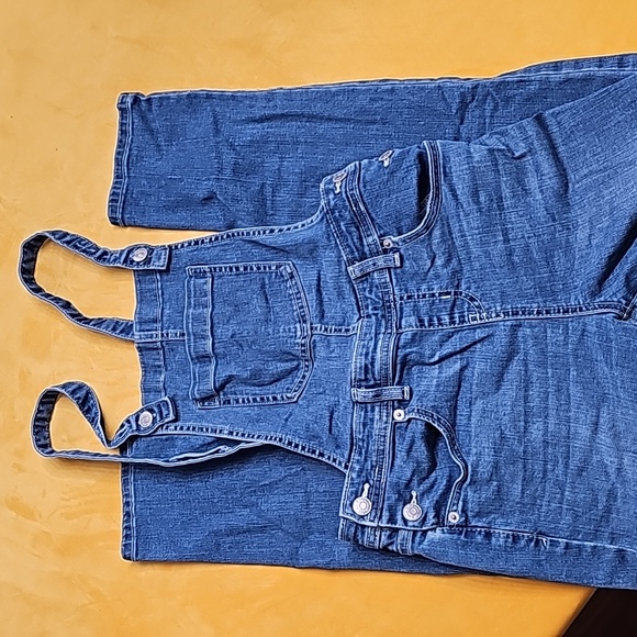 Cat & Jack Girls 10/12 Super Stretch Denim Overalls - Picture 1 of 3